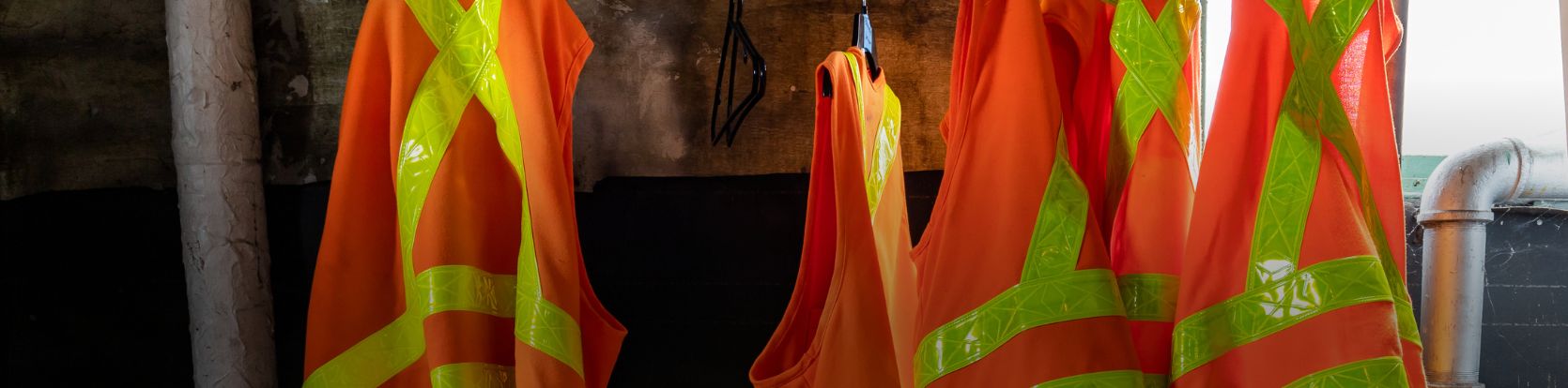 hanging construction vests